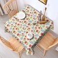 thumbnail image 2 of Pioneer Flower Floral Print Pattern Square Tablecloth, Waterproof Wipeable Spillproof Washable Table Cover for Home Kitchen Party Decor, 60"x60", 2 of 6