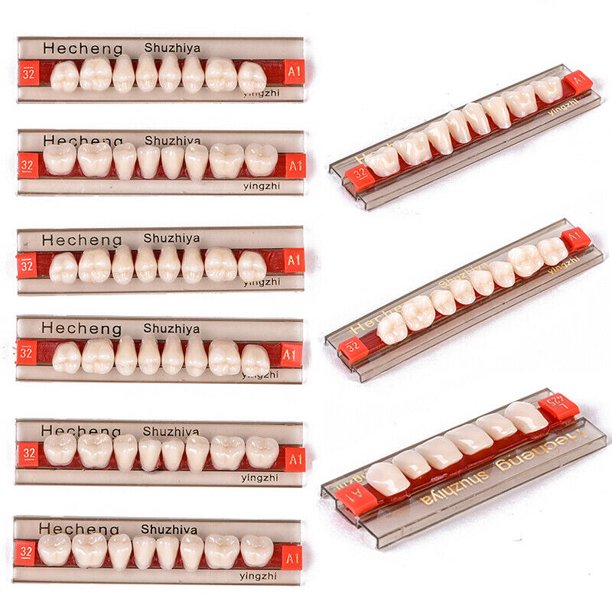 3 Set / 84pcs Acrylic Resin Denture Teeth VITA A1 Upper Lower Shade