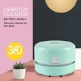 thumbnail image 4 of SATRINO Desktop Vacuum Cleaner, Mini Table dust Sweeper Energy Saving,High Endurance up to 90 mins,Cordless&360º Rotatable Design for Keyboard/Home/School/Office(Green Battery Not Included), 4 of 6