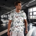 thumbnail image 3 of Wukai Cute French Bulldog Print Men's Short-Sleeved Mesh T-Shirt,Quick-Dry Short Sleeve Workout T-Shirt-XX-Large, 3 of 8
