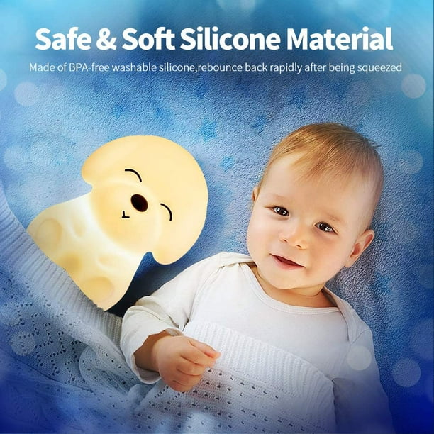 Veilleuse Enfants - Couleurs LED - Veilleuse Chambre de bébé - Fonction Tap  - Lampe