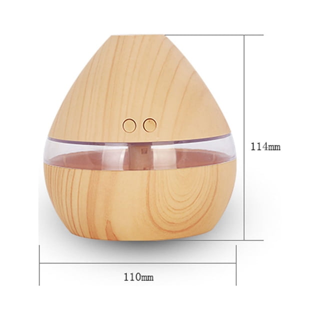 Pompotops USB Wood Grain Essential Oil Diffuser LED Aromatherapy Humidifier Atomizer Clearance