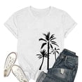 thumbnail image 4 of Coconut Tree Graphic Tees for Women 2026 Summer Casual Short Sleeve Crewneck Tropical Beach Vacation T Shirts, 4 of 4