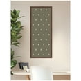 thumbnail image 3 of Kate and Laurel Framed Fabric Pinboard 18 x 42, Green Botanical Block Print Printed Linen Classic Bulletin Board for Use as a Vision Board or Wall Organization, Florence Medium Brown Frame, 3 of 8