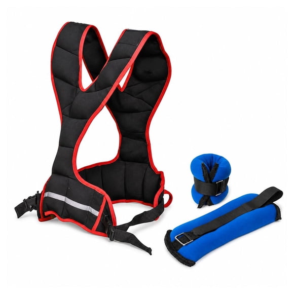 Kit de Ejercicio Chaleco con Peso 8 lb y Polainas con Peso 2 lb Set de Entrenamiento En Casa