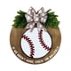 thumbnail image 2 of Fiudx Ofertas y liquidaciones Letrero decorativo de béisbol de bienvenida Letrero colgante para puerta Letrero de madera para decoración de pared de puerta, 2 of 7