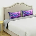 thumbnail image 5 of Coolnut Purple Flowers and Butterflies Satin Pillowcase for Hair and Skin Silk Pillowcase Soft Pillow Covers Smooth Cooling Pillowcase with Envelope Closure Size 20x30 In Home Decor Gifts, 5 of 7