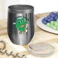 thumbnail image 2 of So Luckin' Boujee, St. Patrick's Day, Stainless Steel 12oz Wine Tumbler, 2 of 5