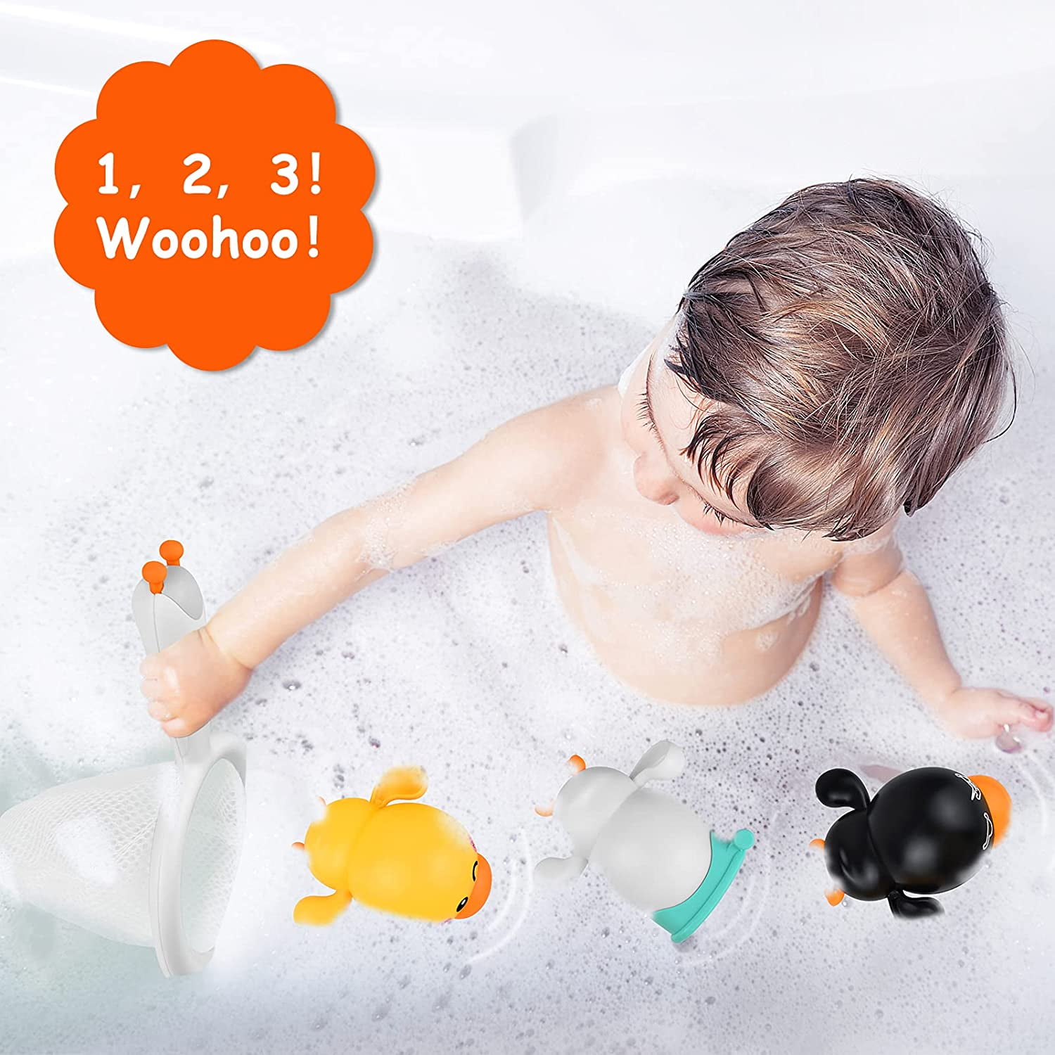 Baby Bath Toys Floating Wind-up Toys Swimming Pool Games Water