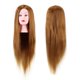 thumbnail image 5 of Cabeza de maniquí de cabello humano real al 40 % Cabeza de muñeca de cosmetología para entrenamiento de peluquería Cabeza de muñeca rubia, 5 of 15