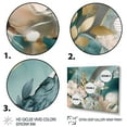 thumbnail image 3 of Designart "Golden Blue And Pink Smooth Floral Design III" Floral Canvas Art Print, 3 of 5