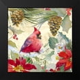thumbnail image 2 of Loreth, Lanie 15x15 Black Modern Framed Museum Art Print Titled - Cardinal and Pinecones I, 2 of 5