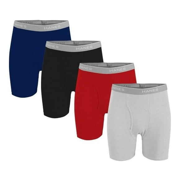 Bóxer Hanes Red Label para Niño, Brief 4 Piezas Multicolor Talla EG
