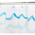 thumbnail image 4 of Okuna Outpost Blue Waves Shower Curtain Set with 12 Hooks, Beach Bathroom Decor (70 x 71 in), 4 of 8