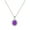 Purple, variant on Ginger Lyne White or Purple Fire Opal CZ Pendant Necklace for Women Sterling Silver Cubic Zirconia