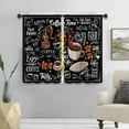 thumbnail image 6 of Coffee Lovers Black Kitchen Curtains 27.5W x 39L Inch Farmhouse Rustic Vintage Country Rural Drink Rod Pocket Short Cafe Tier Small Window Treatment Drapes Decor 2 Panels, 6 of 6