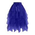 thumbnail image 4 of QHFBli Women's Tulle Skirts High Low Layered Puffy Fairy Skirts Midi Length Irregular Tutu Skirt, 4 of 4