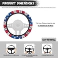 thumbnail image 5 of Uorisanigo American Flag Design Car Steering Wheel Cover 15 Inch Steering Wheel Cover for Women Personalized Car Steering Wheel Protector for Winter Flannel Car Accessories Gift for Friends, 5 of 8