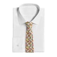thumbnail image 2 of Goofa Hawaiian Pineapples And Hibiscus Flowers Pattern Men's Necktie Classic Silk Tie Woven Jacquard Neck Ties Necktie for Business and Wedding Formal Neckties, 2 of 8