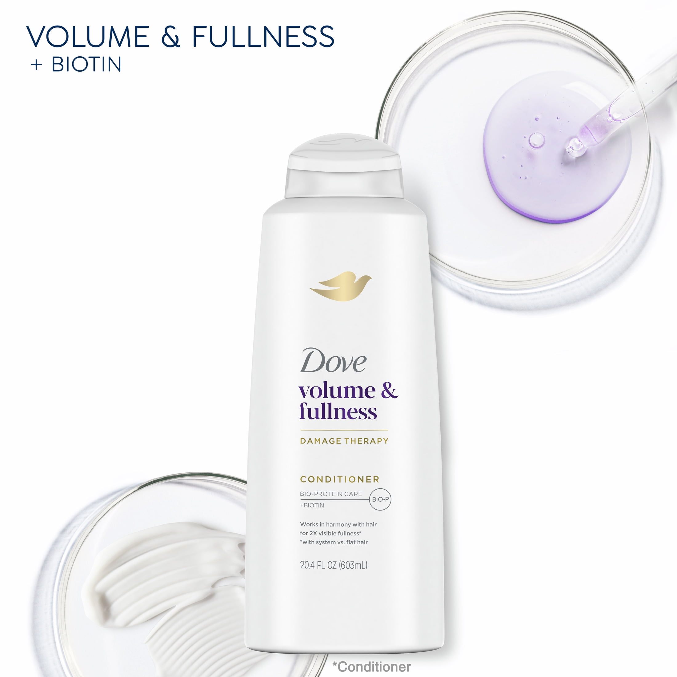 Dove Volume and Fullness Daily Conditioner with BioProtein Care, 20.4 fl oz  (图5)