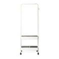 thumbnail image 1 of Rongfmy Clothes Rack on Wheels Clothes Organizer with 2 Tier Baskets Clothes Drying Rack White, 1 of 8