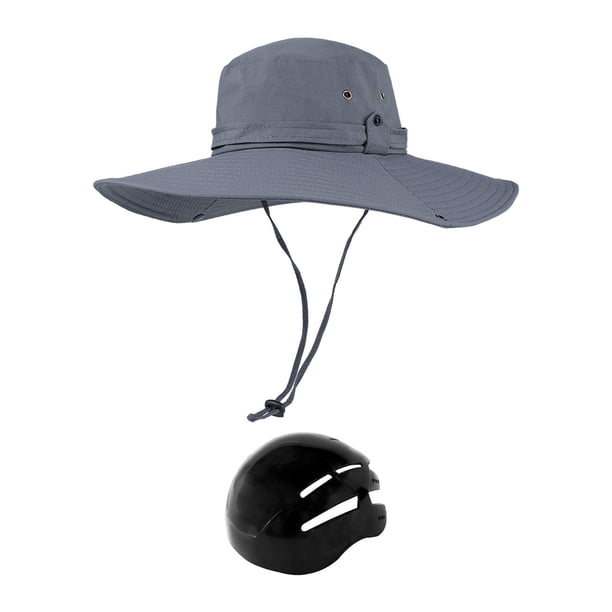 Gorra de pescador, sombrero de sol transpirable para verano, sombrero de pesca con capucha para exteriores. Gris