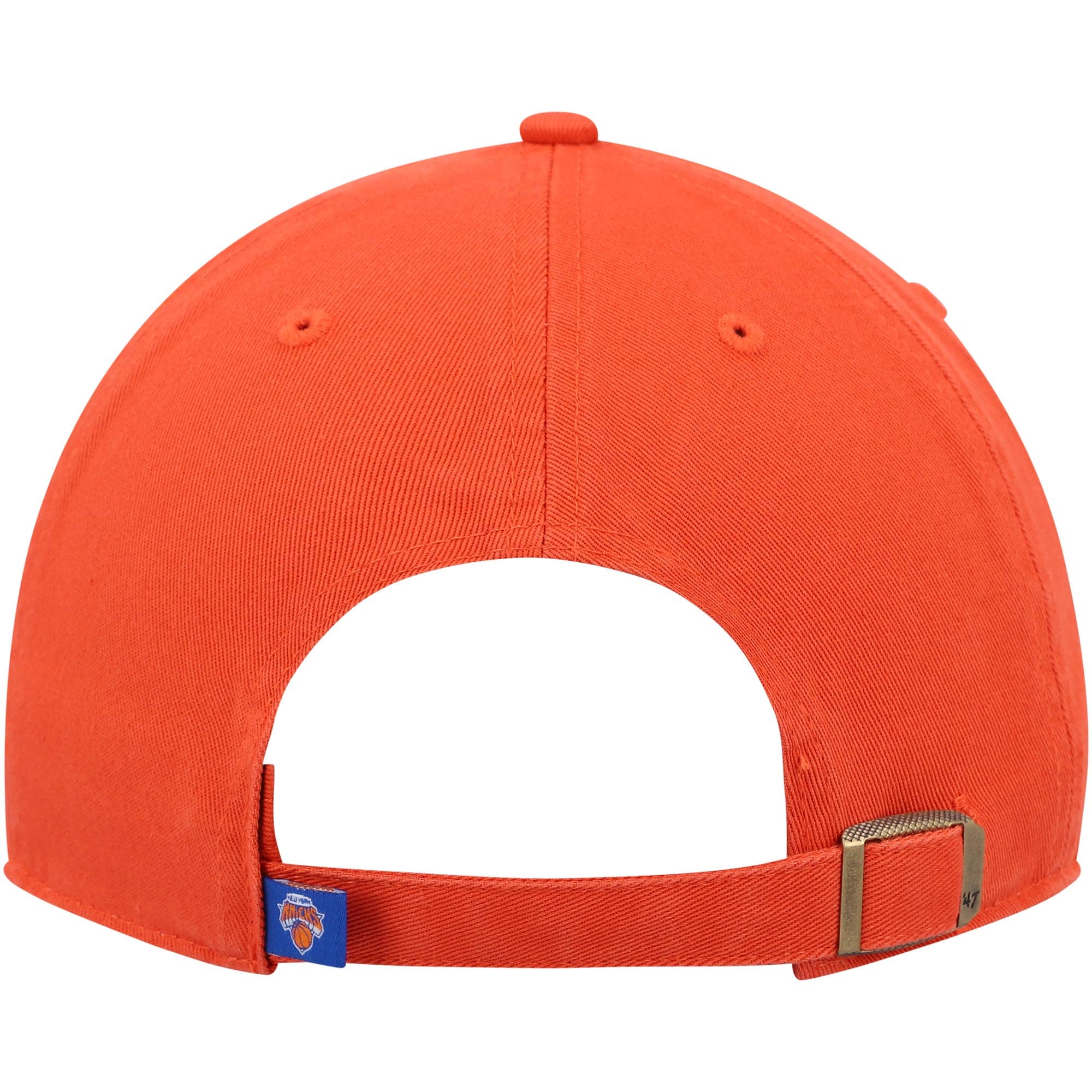 Men's '47  Orange New York Knicks Core Logo Clean Up Adjustable Hat