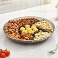 thumbnail image 4 of Paokuoon Assiette à Fruits Secs Multi-Compartiments Plateau Rond avec 6 Compartiments Grande Capacité et Matériau de Qualité Alimentaire pour Animaux, 4 of 7