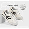 thumbnail image 4 of LUCKY STEP Retro Thin Sole Fashion Sneakers Casual Lightweight Walking Shoes,Beige/Black,Womens, 4 of 10
