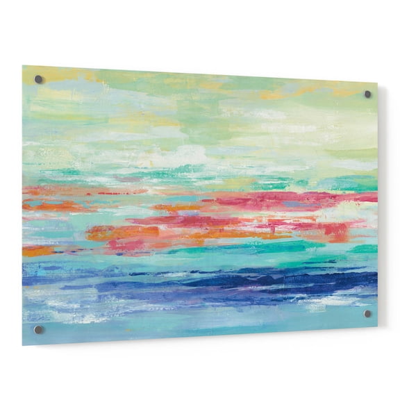 Epic Art 'California Surf' by Silvia Vassileva, Acrylic Glass Wall Art, 36"x24"