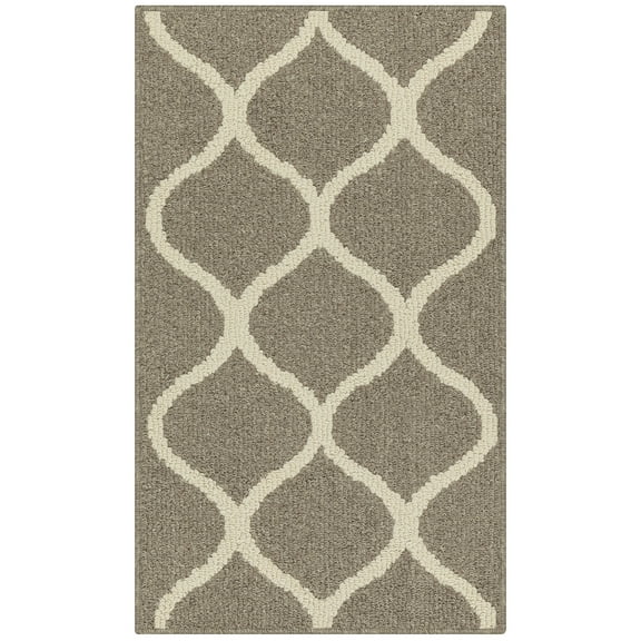 Maples Rugs - Rebecca Modern Geometric Washable Indoor Accent Rugs, 1'8 x 2'10, Beige