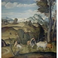 thumbnail image 2 of Girolamo da Santacroce 20x21 Gold Ornate Framed and Double Matted Museum Art Print Titled - The Young Mercury Stealing Cattle from the Herd of Apollo (1530 - 1550), 2 of 4