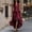 Wine, variant on Elvqul Womens Turtleneck Dress Formal Summer Plain Pullover Long Sleeve Maxi Dresses for Women White