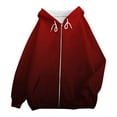 thumbnail image 5 of NMMUED Full Zip Hoodies for Women, Womens Hoodies Zip Up, Gym Hoodie, Workout Hoodies for Women, Sweatshirt for Women, Red S, 5 of 5