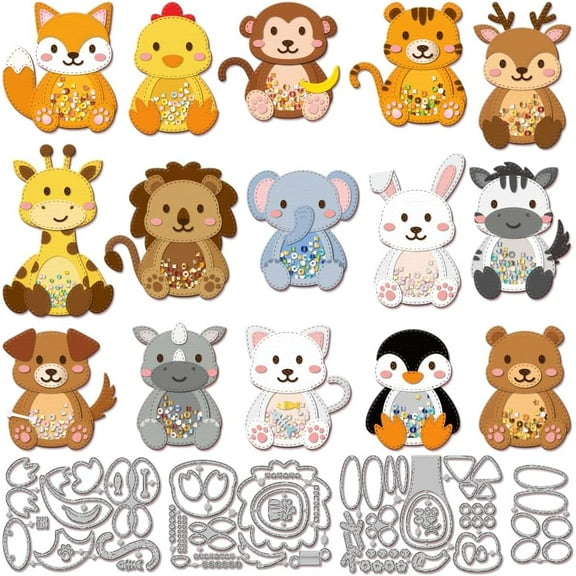 Giraffe Shake Cutting Dies for DIY Scrapbooking Metal Penguins Cut Dies Animal Die Cuts for Card Making Embossing Photo