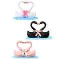 thumbnail image 3 of Plastic Swan Figurines 3pcs Miniature Desktop Ornaments for Indoor Outdoor Decoration White Creative Swan Craft for Garden Balcony Landscaping, 3 of 4
