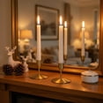 thumbnail image 2 of Hosley Gold Metal Taper Candle Holder 3 Inch High Set of 6. Ideal Gift for Wedding Party Special Occasion Aromatherapy Reiki Spa., 2 of 11