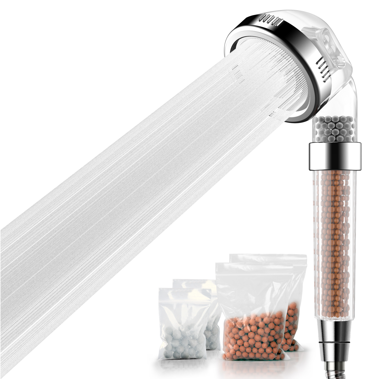 SimPure Shower Head High Pressure Filter Filtration Handheld