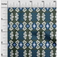 thumbnail image 1 of oneOone Georgette Viscose Fabric Diamond & Swirl Ikat Print Fabric BTY 42 Inch Wide, 1 of 4
