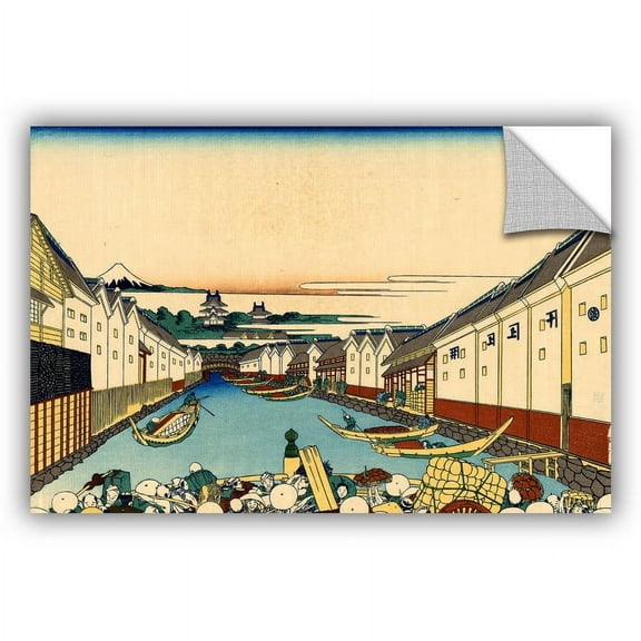 ArtAppealz Katsushika Hokusai "Nihonbashi in Edo" Removable Wall Art