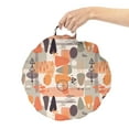 thumbnail image 2 of Abstract Round Floor Cushion with Handle, Grunge and Distressed Effect Surreal Inspired Forms and Shapes Print, Pillow for Living Room & Dorms, 18" Round, Off White and Multicolor, by Ambesonne, 2 of 4