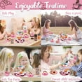 thumbnail image 3 of DEBGFS 38 Pieces Unique Pretend Interactive Tea Party Set for Girls Childrens, 3 of 7