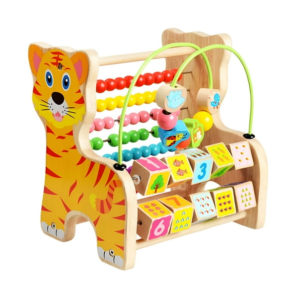 BESTSKY Bead Maze for Babies 6-12 Months,Kindergarten Kids Early Education Toys,Wooden Educational Abacus Beads Circle Toddler Toys - Great Gift for Babies Toddlers Girls and Boys