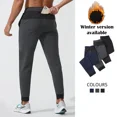 thumbnail image 2 of Pantalones para correr de invierno y otoño, pantalones de chándal para hombre, pantalones deportivos para correr, ropa deportiva cálida de lana para Fitness., 2 of 5