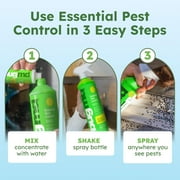 BugMD Pest Control Essential Oil Concentrate 4oz (4 Units) - Quick Kills Flies, Ants, Fleas, Ticks, Roaches, Mosquitoes