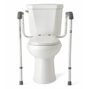 Medline Toilet Safety Rails, Adjustable Folding Toilet Frame for Elderly and Disabled, 250 lb Weight Capacity