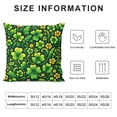 thumbnail image 6 of GOSMITH Waterproof St Patrick’s Day Lucky Clover 2-Piece Short Plush Pillowcase with Zipper Closure White, 6 of 6