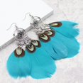 thumbnail image 4 of Boucles d'Oreilles Pendantes Ethniques pour Femmes avec Plume Artificielle, 4 of 10