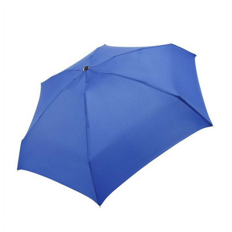 Mini Pocket Travel Umbrella with Case - Small, Compact Umbrella for  Backpacks, Purses, Briefcases or Cars - Versatile, Unisex Design - Made  with Water-Resistant Pongee Fabric（Blue)