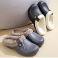 thumbnail image 2 of Classic Fur Lined Clogs Waterproof Winter Fuzzy Slippers for Women Men Indoor and Outdoor, 2 of 12
